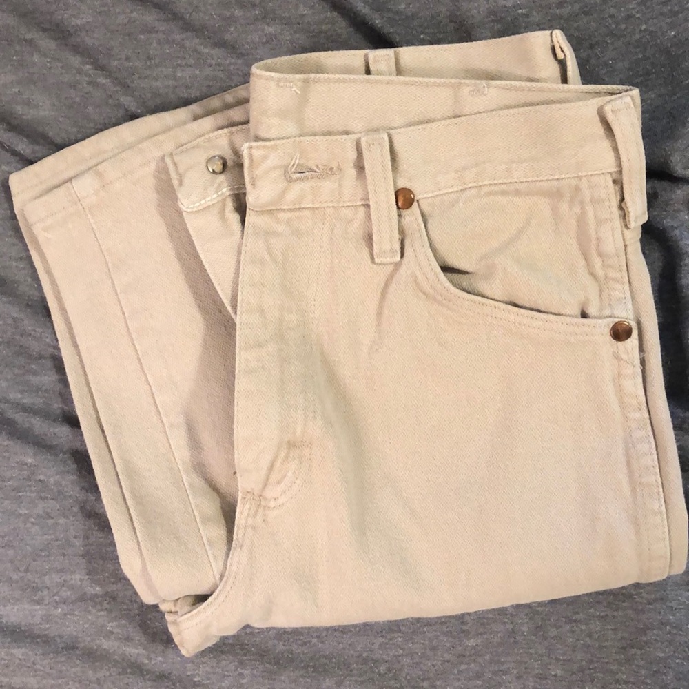Tan vintage Wranglers